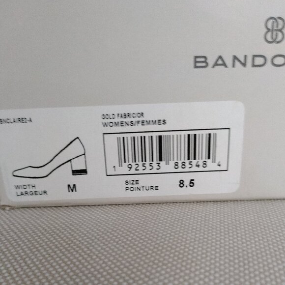 Bandolino Gold Sparkly Claire chunky-heel pumps  EUC - Picture 10 of 11